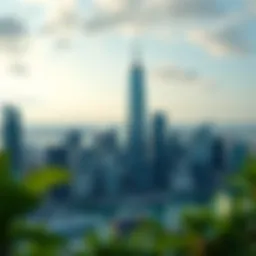 Stunning skyline view featuring Bay Central West Tower