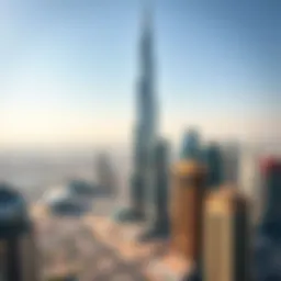 A breathtaking view of the Burj Khalifa towering over Dubai's skyline
