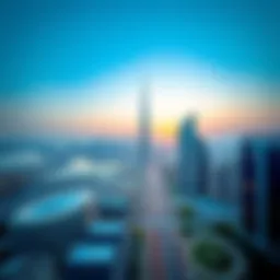 Aerial view of Dubai's skyline showcasing modern architecture