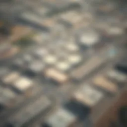 Aerial view of Jebel Ali warehouse district showing various facilities