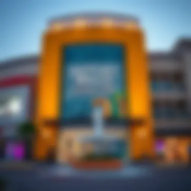 Architectural Elegance of Outlet Malls The vibrant exterior of a popular outlet mall in Dubai, adorned with modern architectural elements.