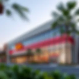 Exterior view of Lulu Hypermarket showcasing modern architecture