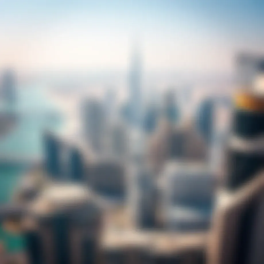 Aerial view of Dubai's iconic skyline showcasing diverse architectural styles