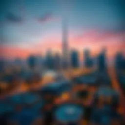A vibrant view of Dubai's skyline showcasing modern architecture