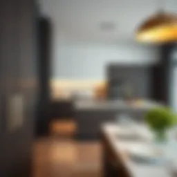Modern open kitchen showcasing sleek design and functionality