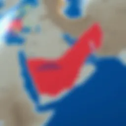 Map highlighting UAE residence visa-free countries